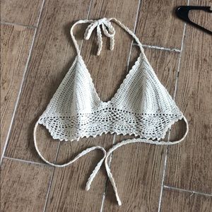Crochet knit boho crop top